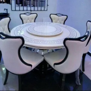 6 Seater Round Dining Table Set