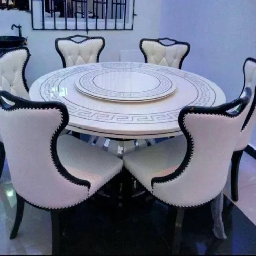 6 Seater Round Dining Table Set