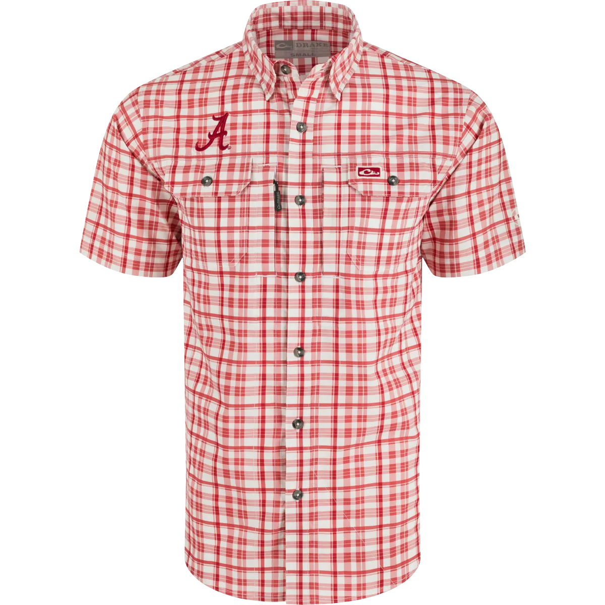 Alabama Hunter Creek Windowpane Plaid Short Sleeve Shirt