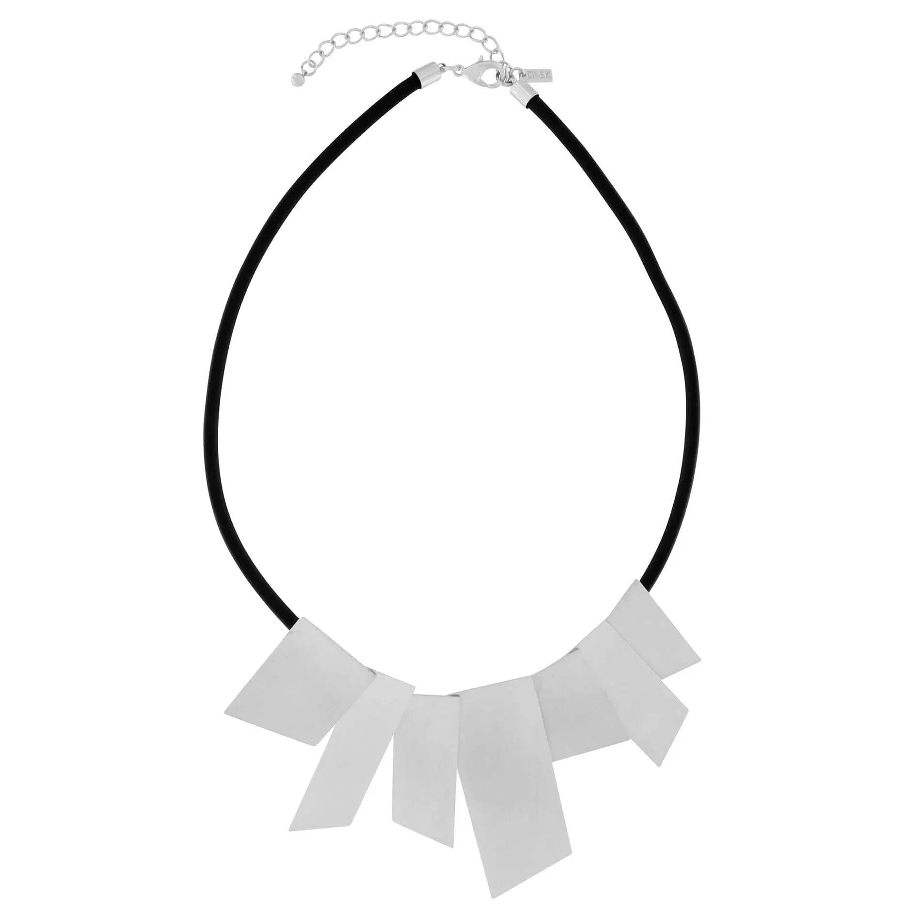 Alaya Short Retangular Necklace Silver Plating