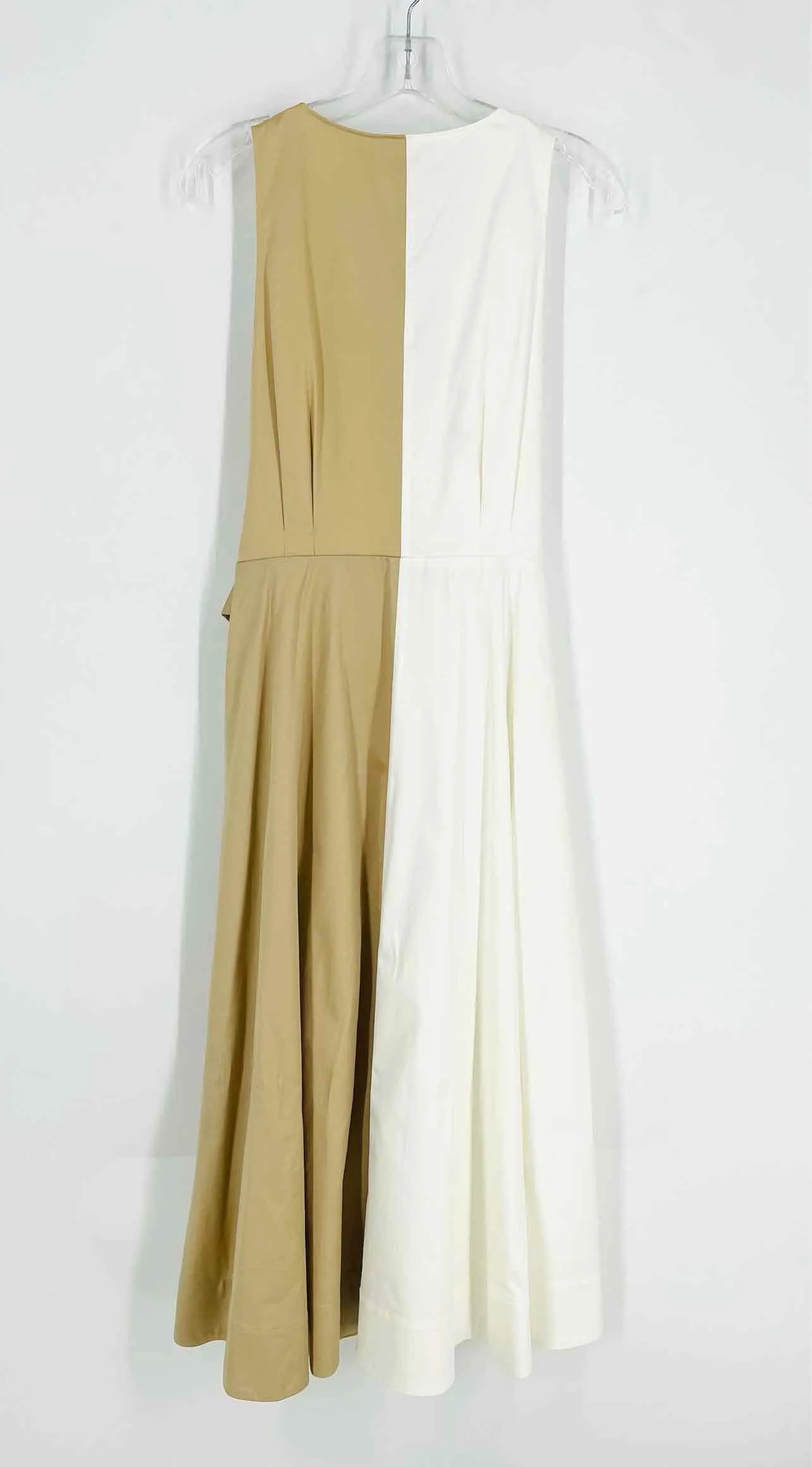 Antonio Melani Size 8 White/Tan Color Block Maxi AS IS Dresses Dress