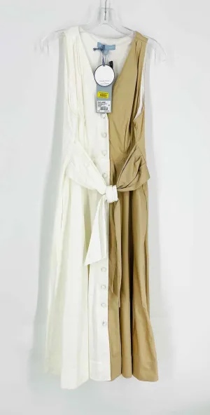 Antonio Melani Size 8 White/Tan Color Block Maxi AS IS Dresses Dress