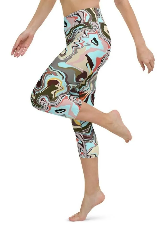 Aqua Marble Yoga Capris