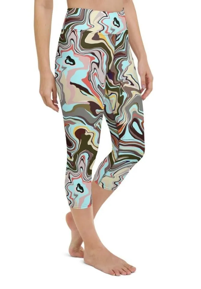 Aqua Marble Yoga Capris