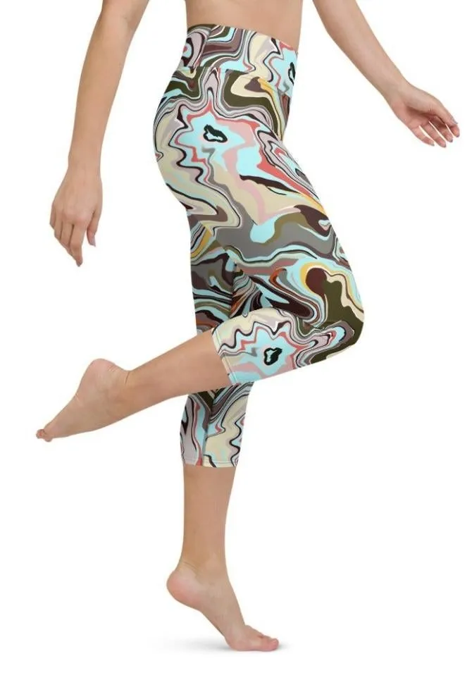 Aqua Marble Yoga Capris