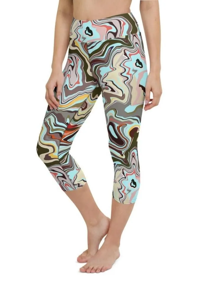 Aqua Marble Yoga Capris