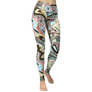 Aqua Marble Yoga Leggings