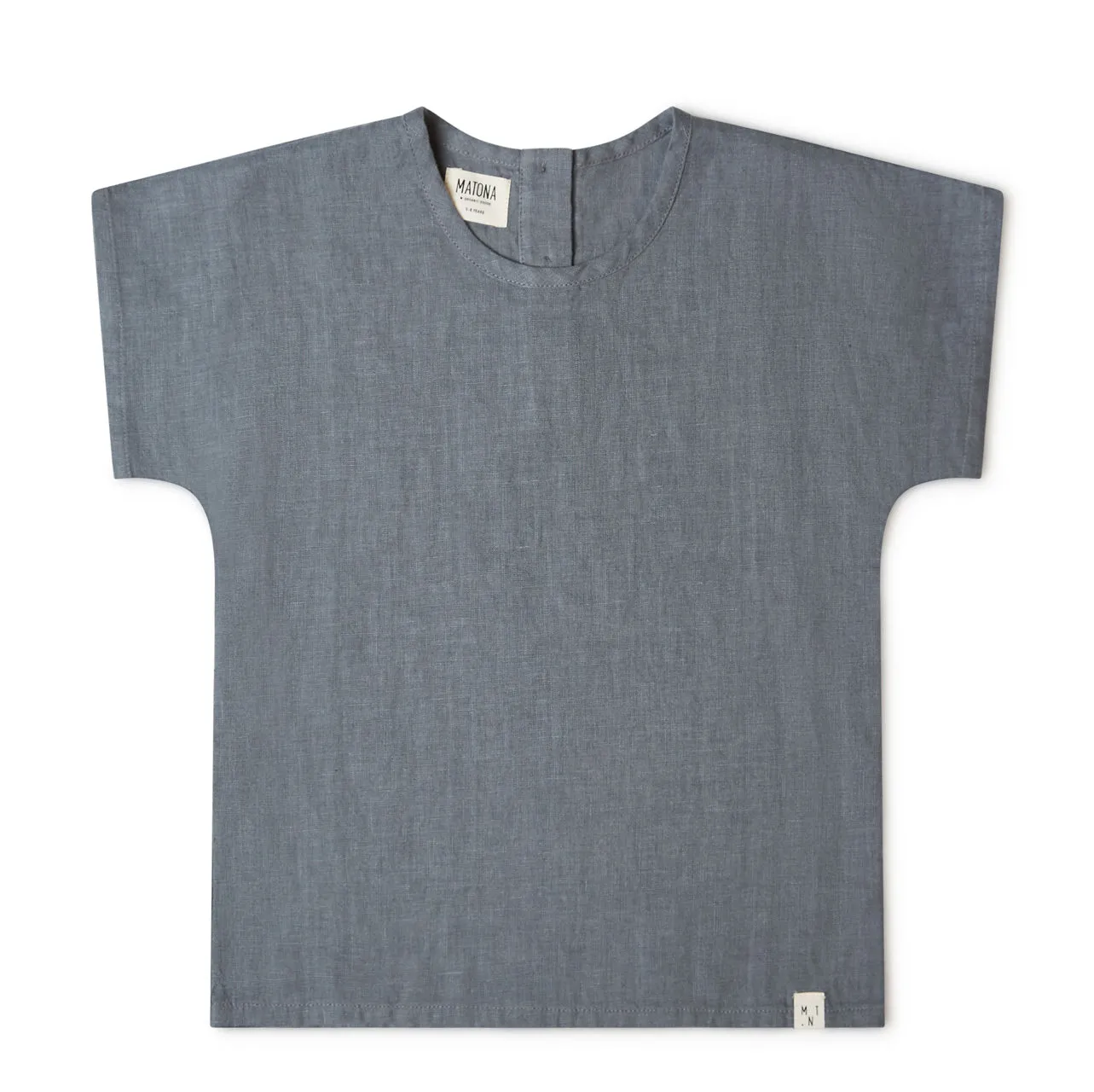 Arlo Linen T-Shirt - Storm Blue (2-10y)