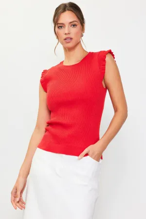 Ashlynn Knit Top (Poppy Red)