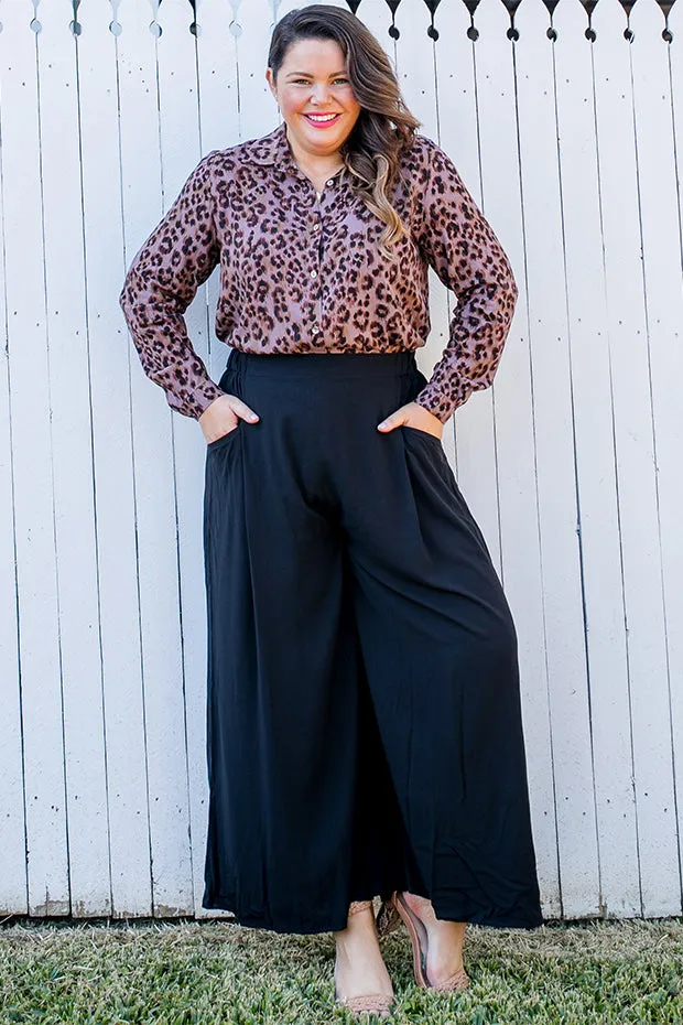 Aubree Chocolate Leopard Shirt