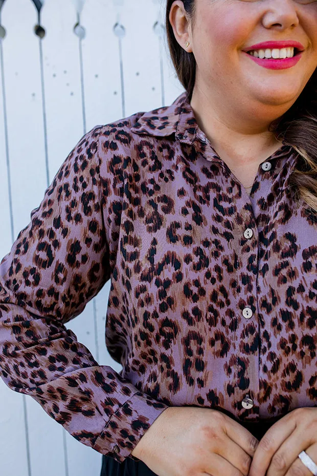 Aubree Chocolate Leopard Shirt