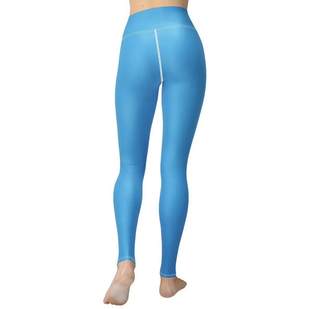 Azure Blue Yoga Leggings