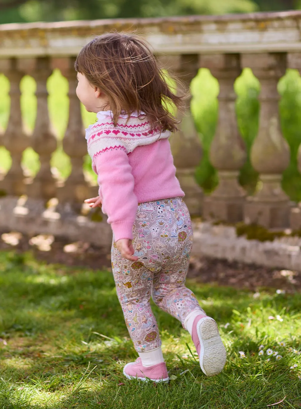 Baby Natasha Fair Isle Cardigan in Pink