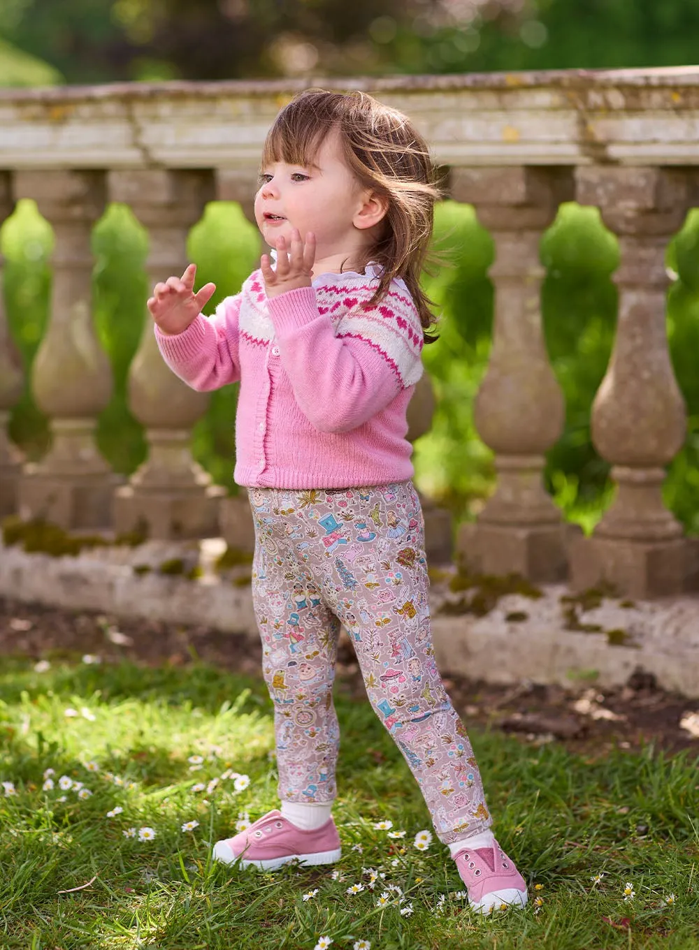 Baby Natasha Fair Isle Cardigan in Pink