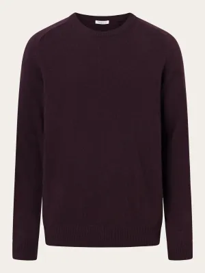 Basic o-neck knit - Deep Mahogany