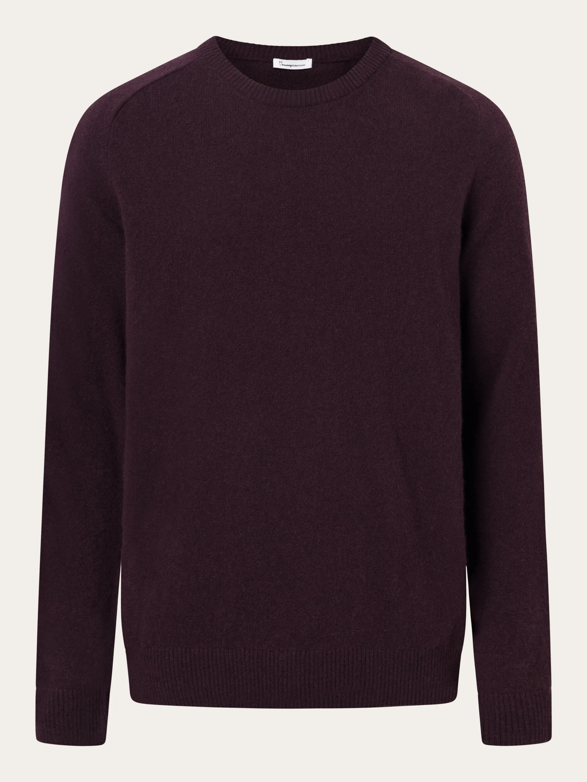 Basic o-neck knit - Deep Mahogany