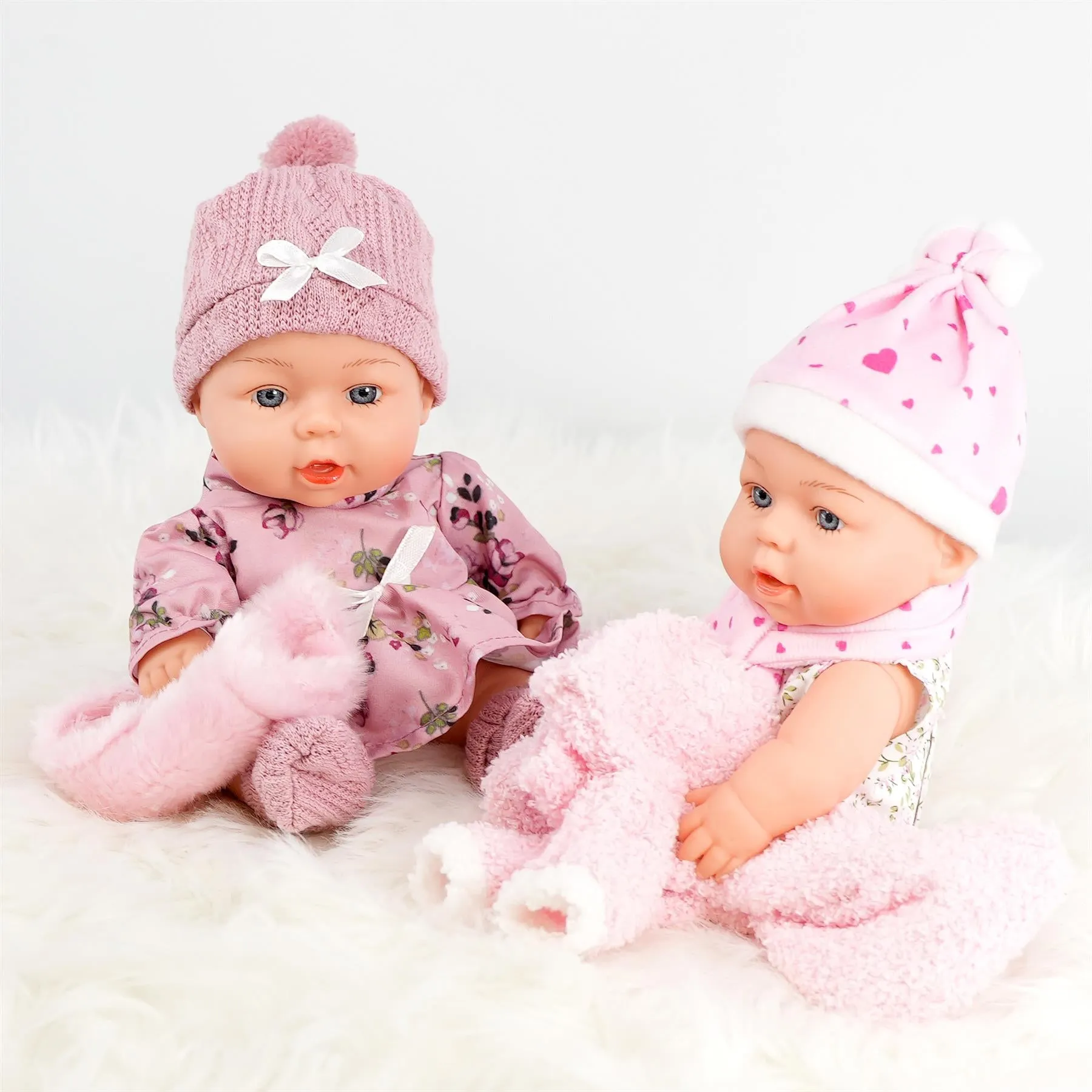 BiBi Twin Baby Dolls "Ella & Emma" (25 cm / 10")