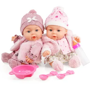 BiBi Twin Baby Dolls "Ella & Emma" (25 cm / 10")