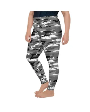 Black & White Camo Plus Size Leggings