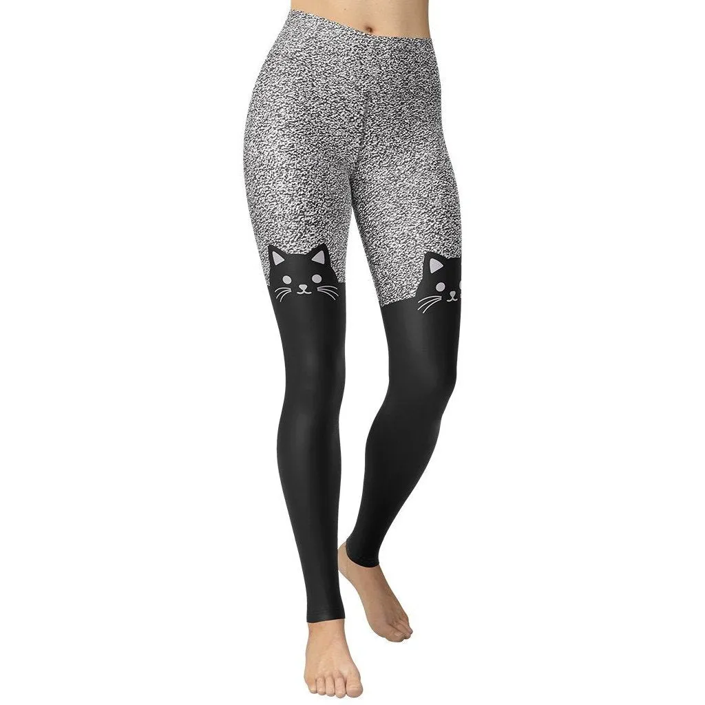 Black Kitty Yoga Leggings