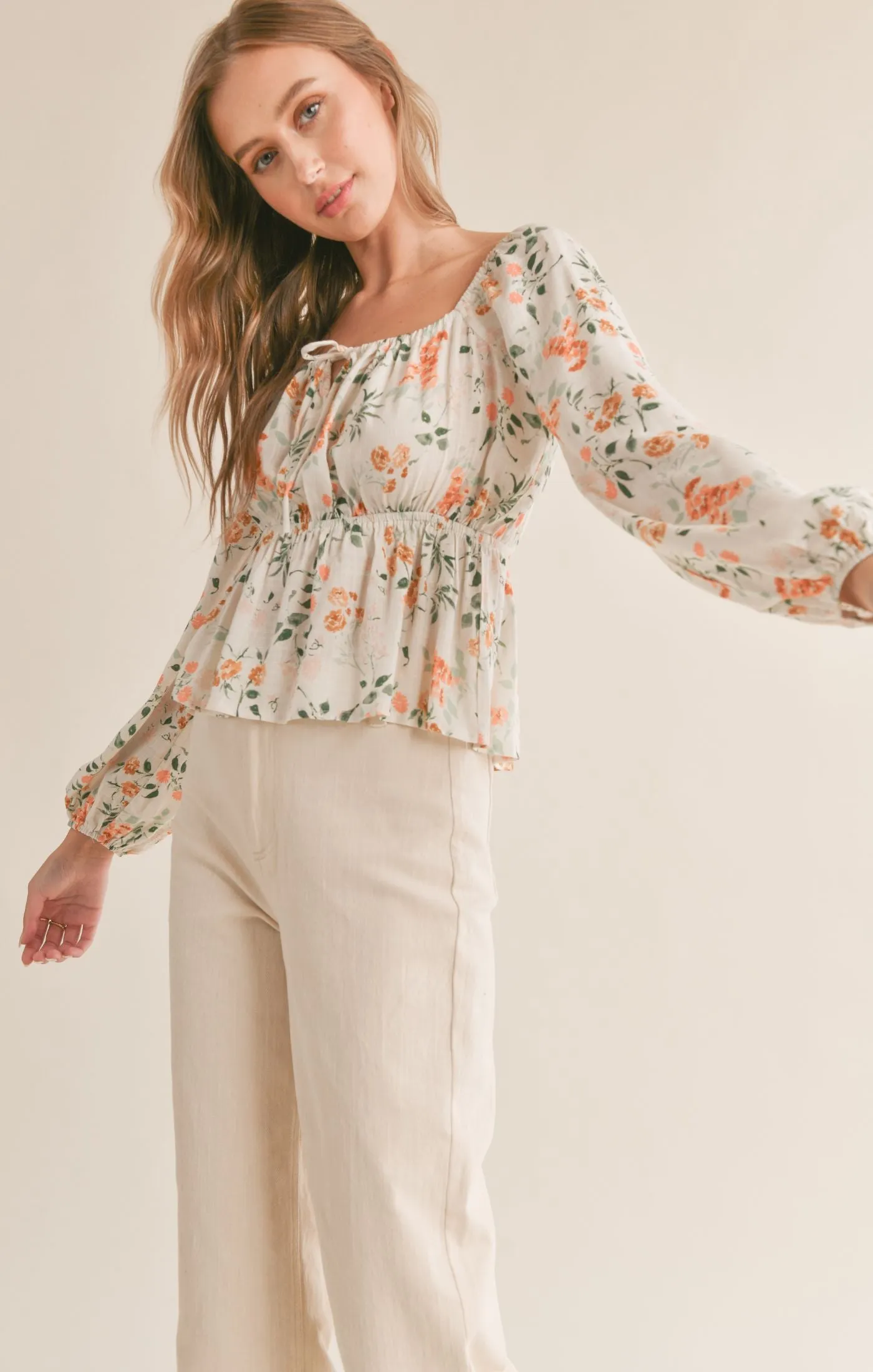 Bloom Brigade Peplum Top