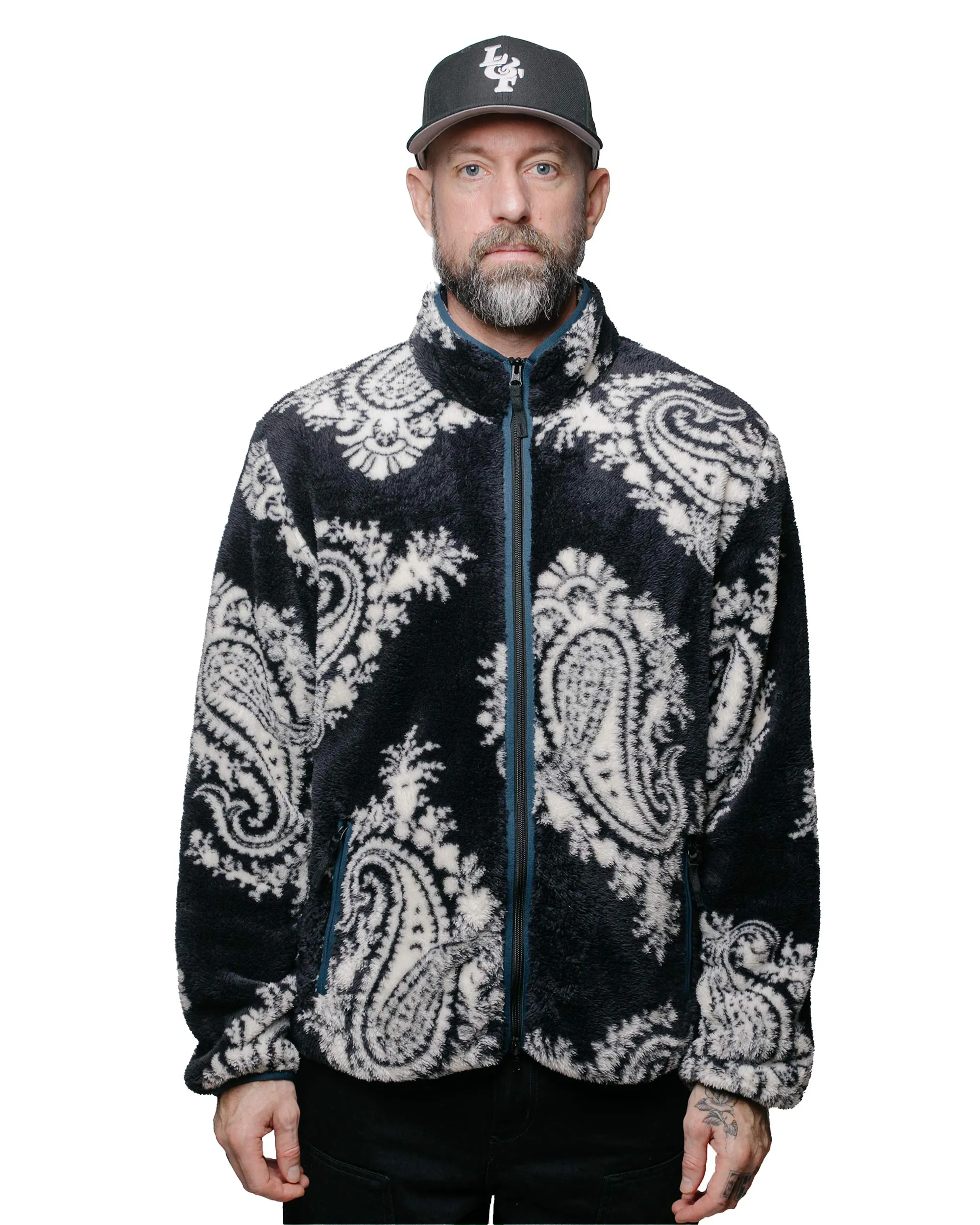 Carhartt W.I.P. Jebson Sweat Jacket Paisley Big Print Black/Squid