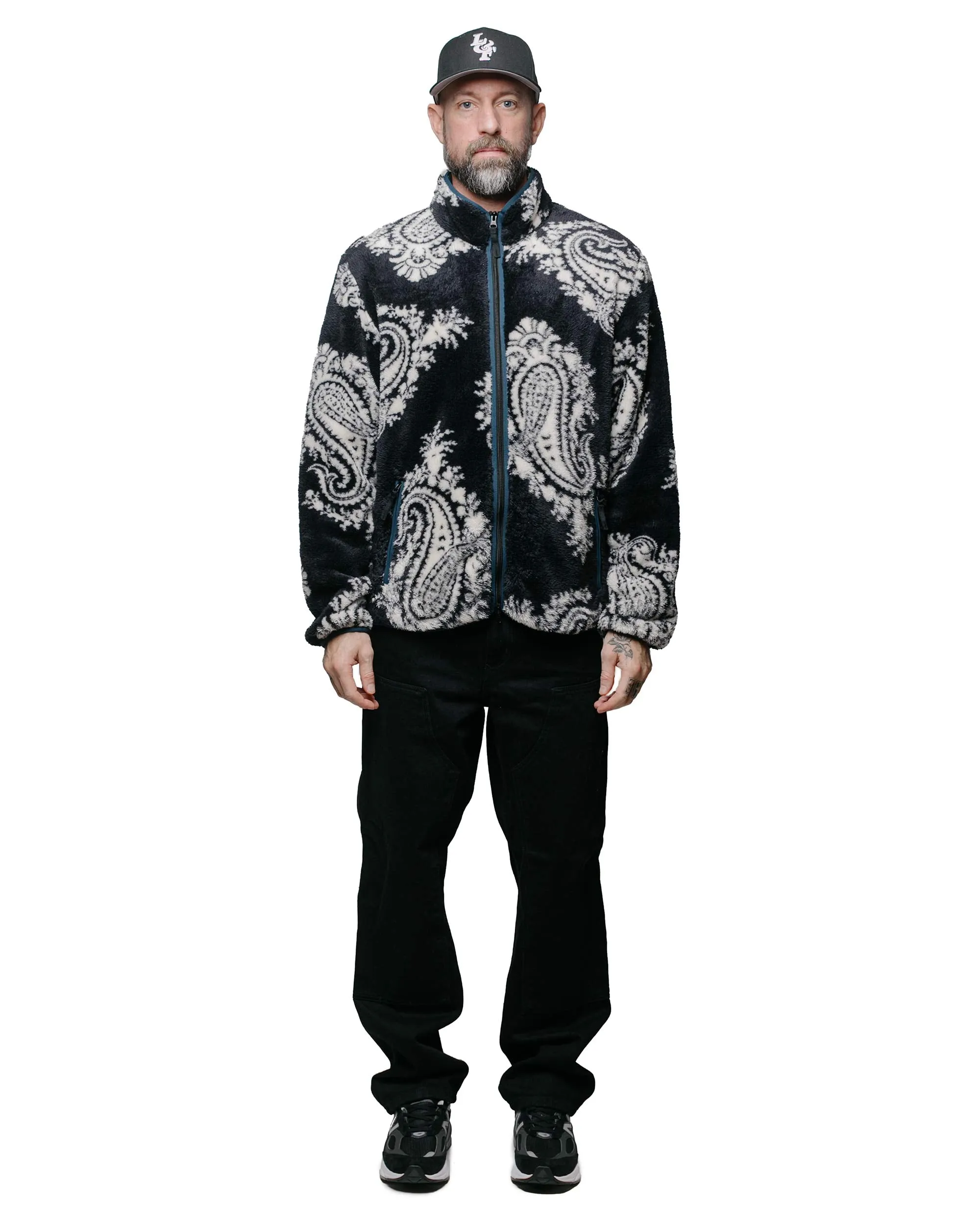 Carhartt W.I.P. Jebson Sweat Jacket Paisley Big Print Black/Squid