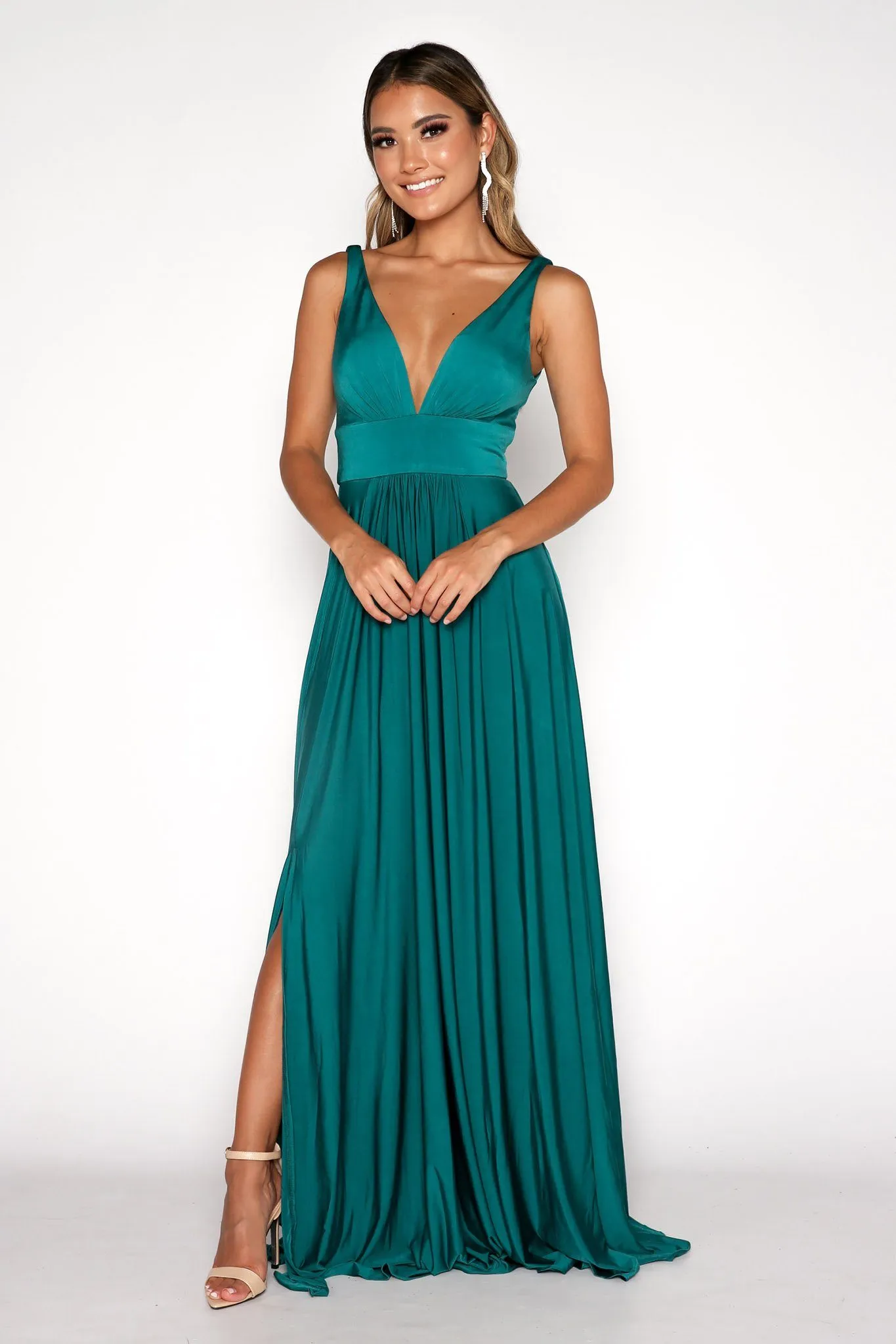 CATALINA A-Line Maxi Dress - Emerald