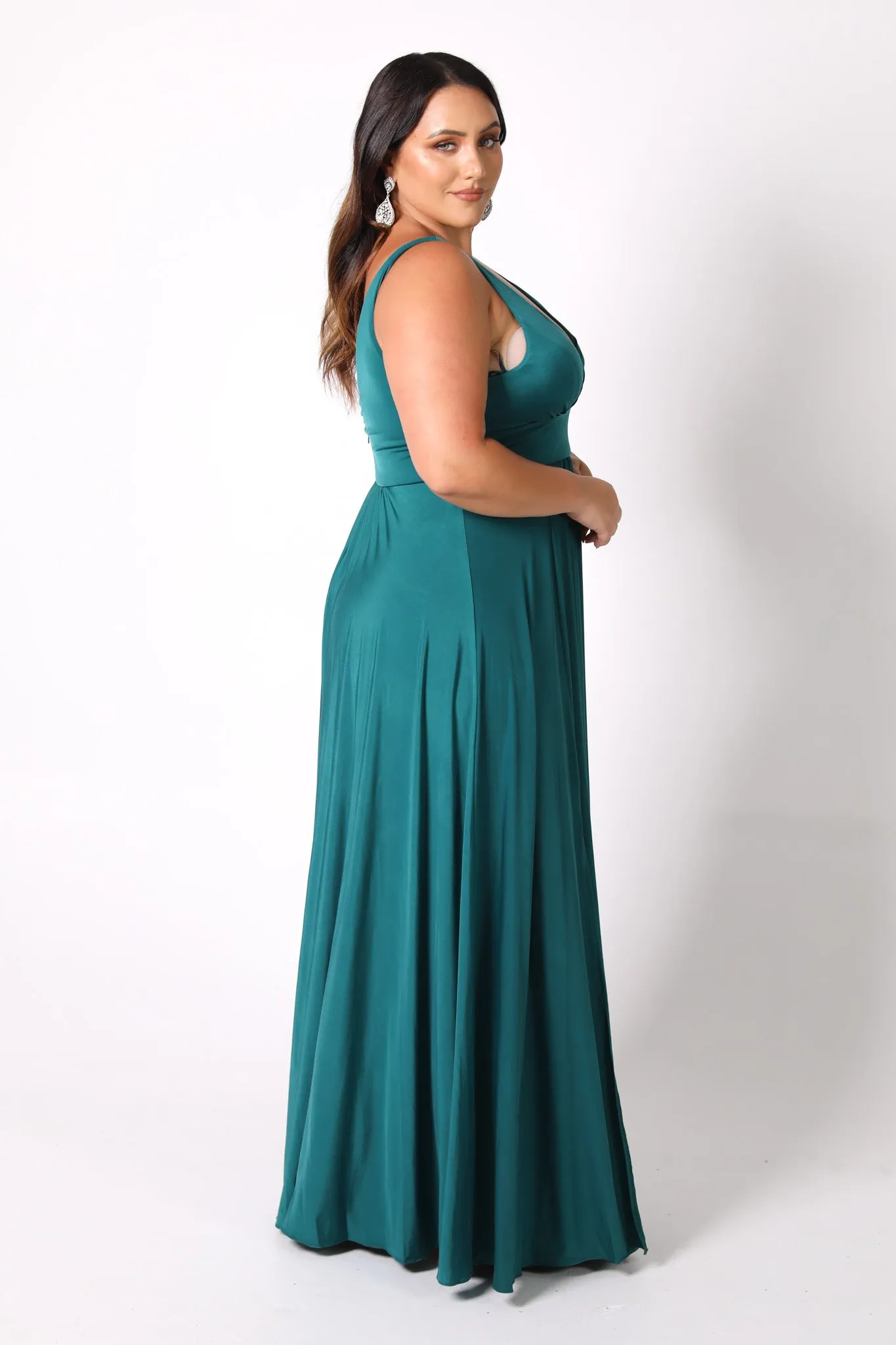 CATALINA A-Line Maxi Dress - Emerald