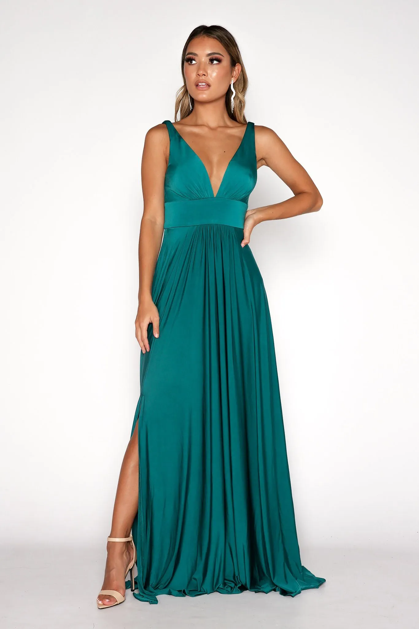 CATALINA A-Line Maxi Dress - Emerald