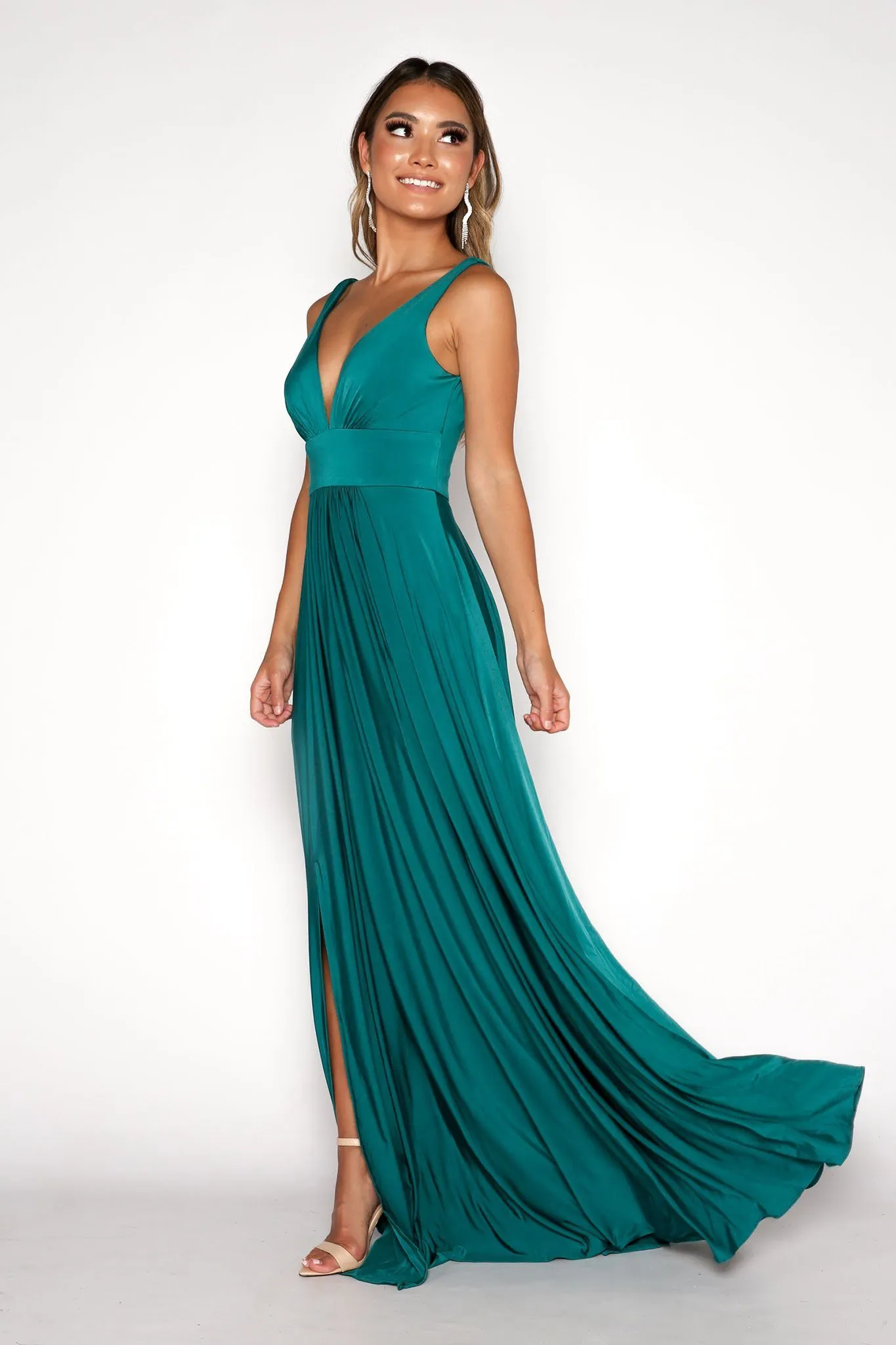 CATALINA A-Line Maxi Dress - Emerald