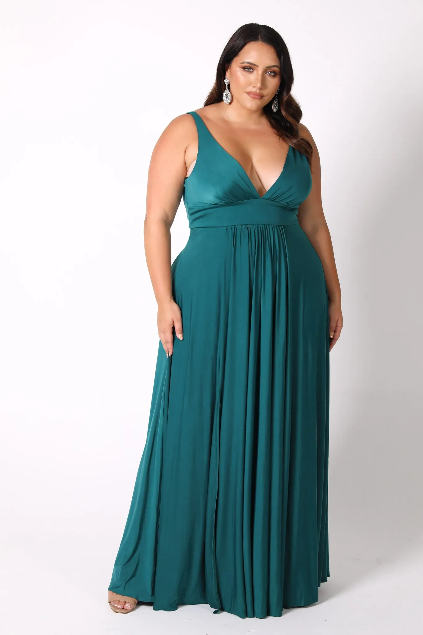 CATALINA A-Line Maxi Dress - Emerald