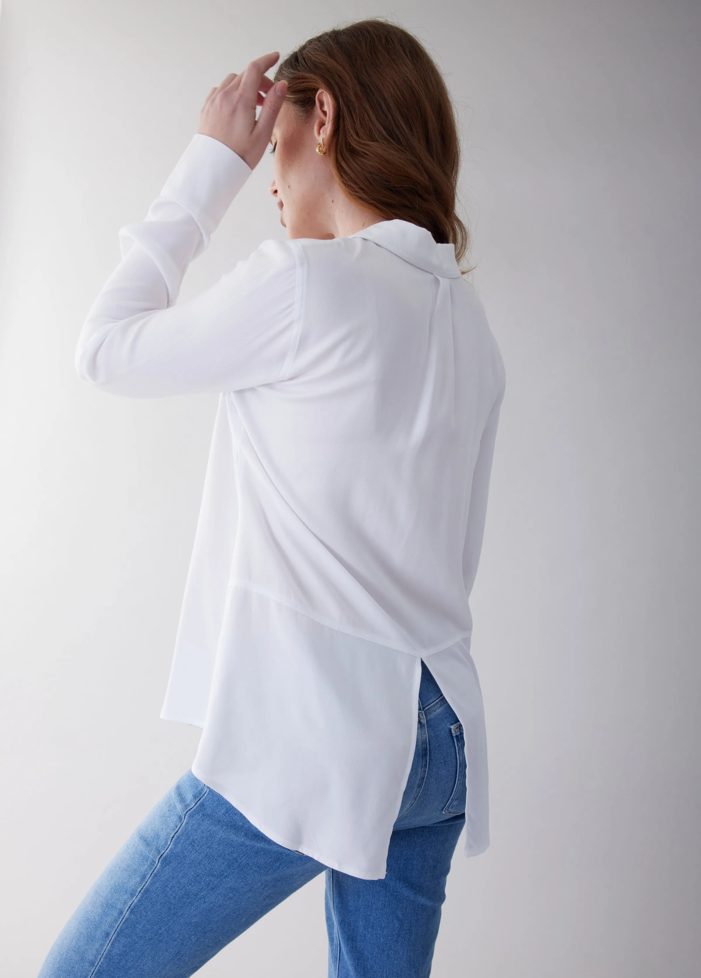 Classic Button Up Maternity Shirt