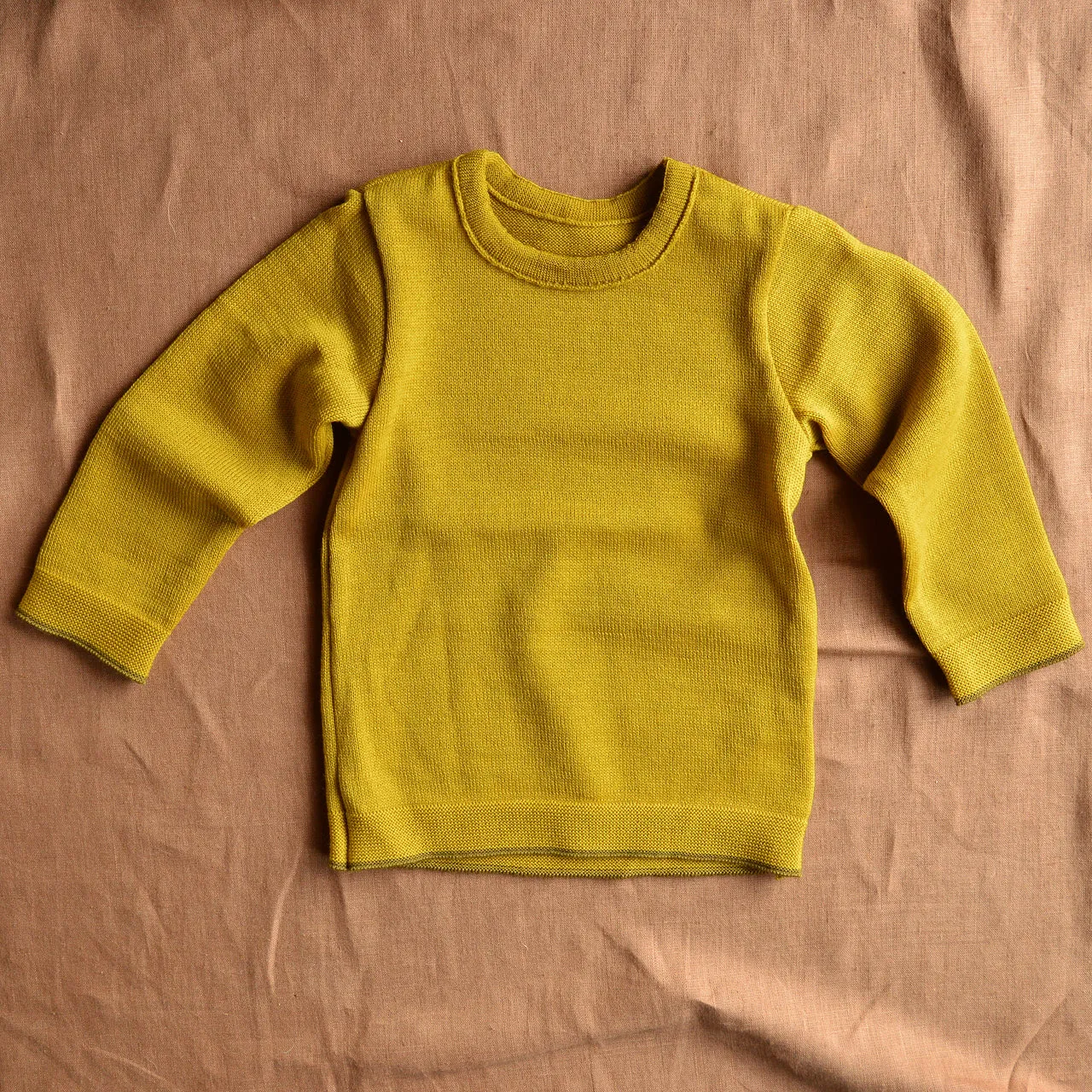 Classic Merino Kids Jumper - Curry (12-24m) *Last One!