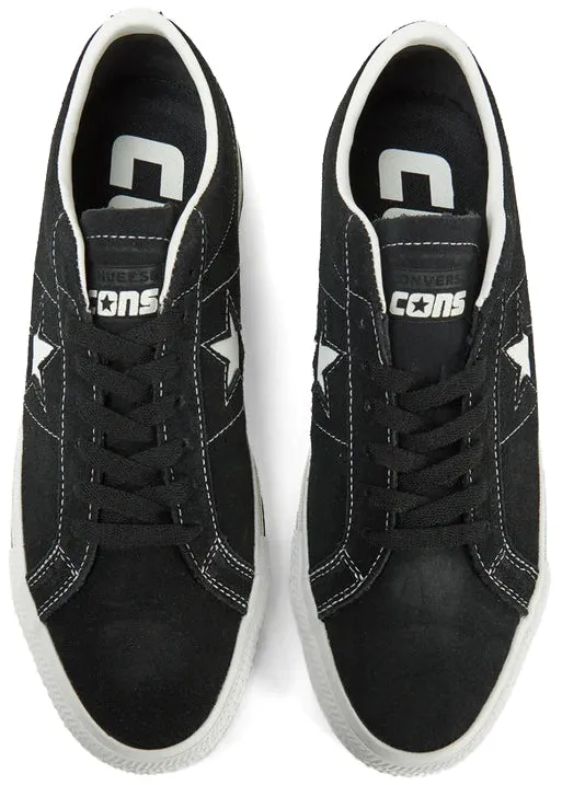 Converse One Star Pro Suede Low Top Black/Black/White