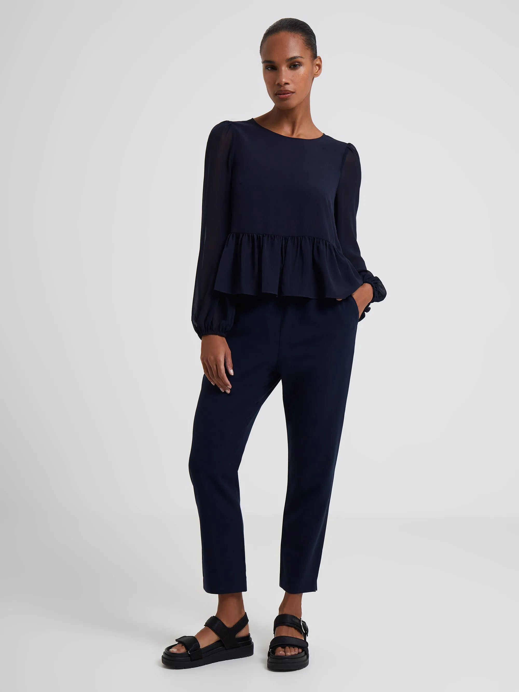 Crepe Light Georgette Peplum Top