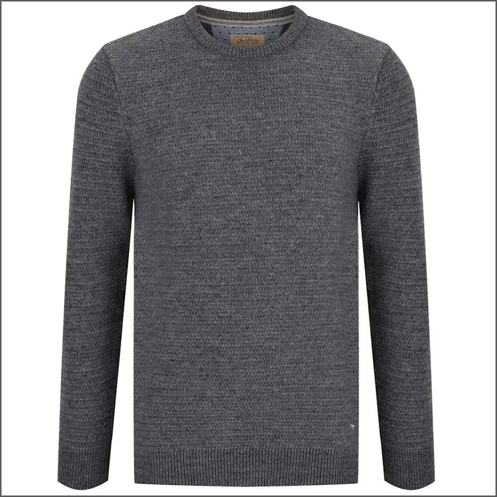 Drifter Grey Chunky Knit Crew Neck^