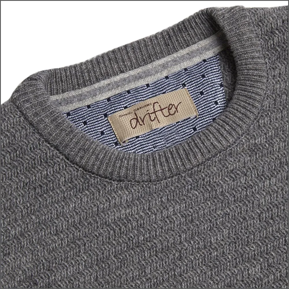 Drifter Grey Chunky Knit Crew Neck^