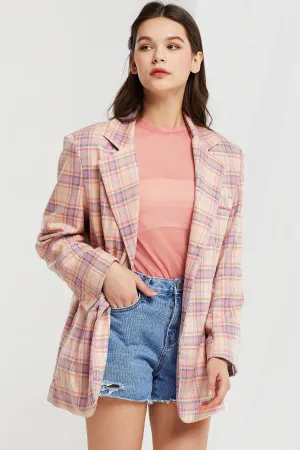 Ellie Multicolored Plaid Blazer