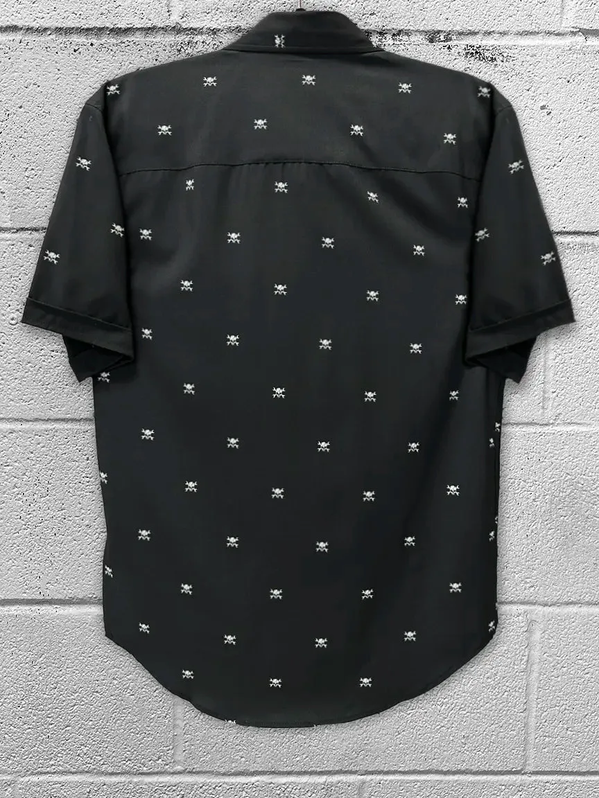 ESSENTIAL NOBODY CARES BLACK BUTTON UP