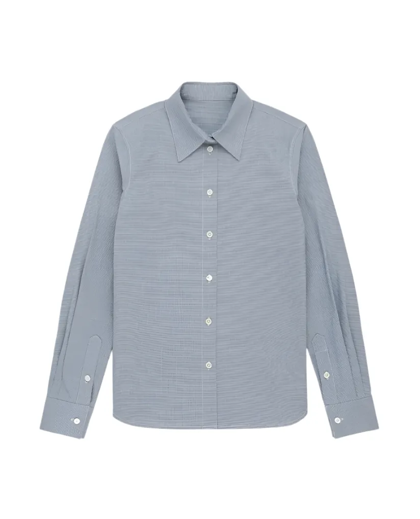 Fitted Collared Shirt in Blue