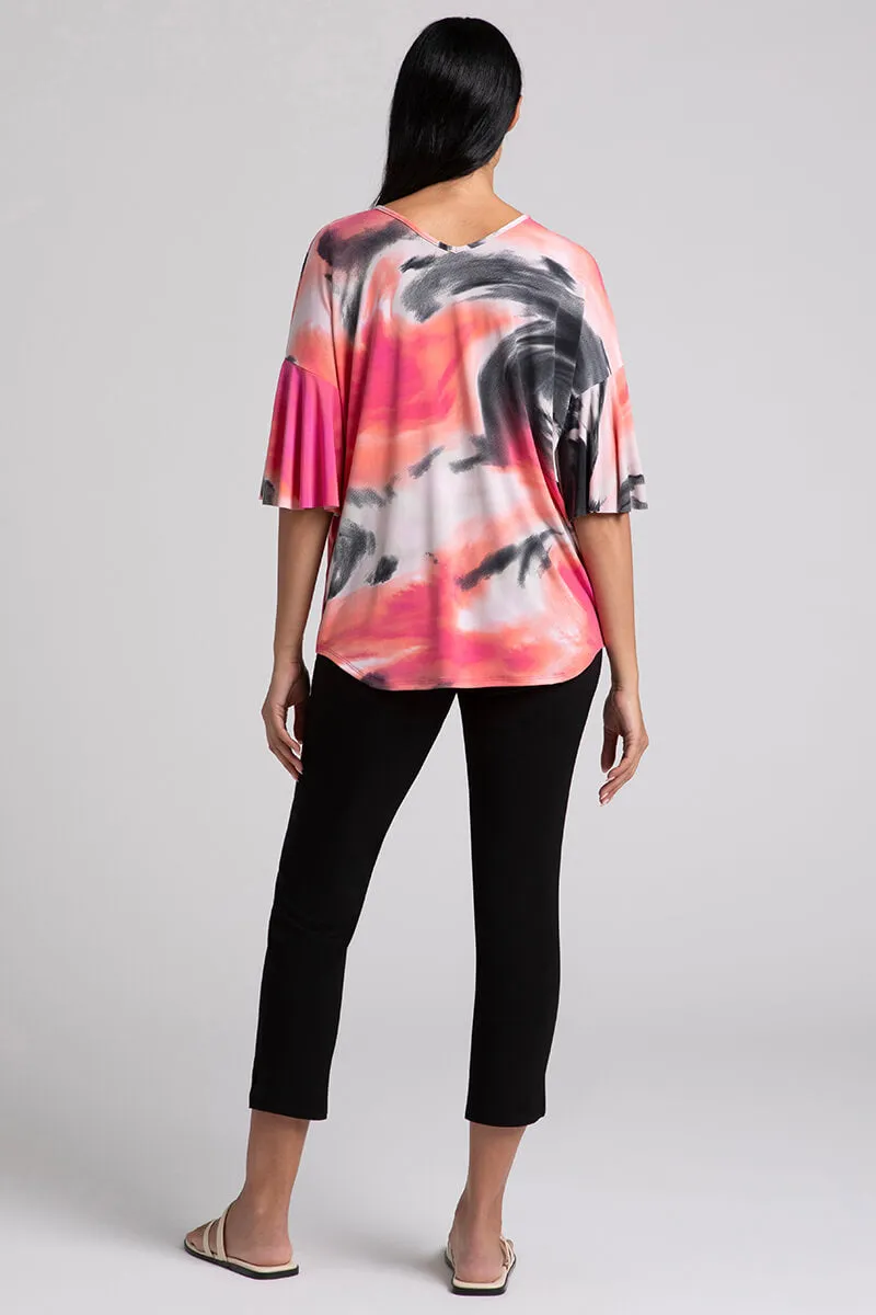 Flutter Dolman Top | Marble Print