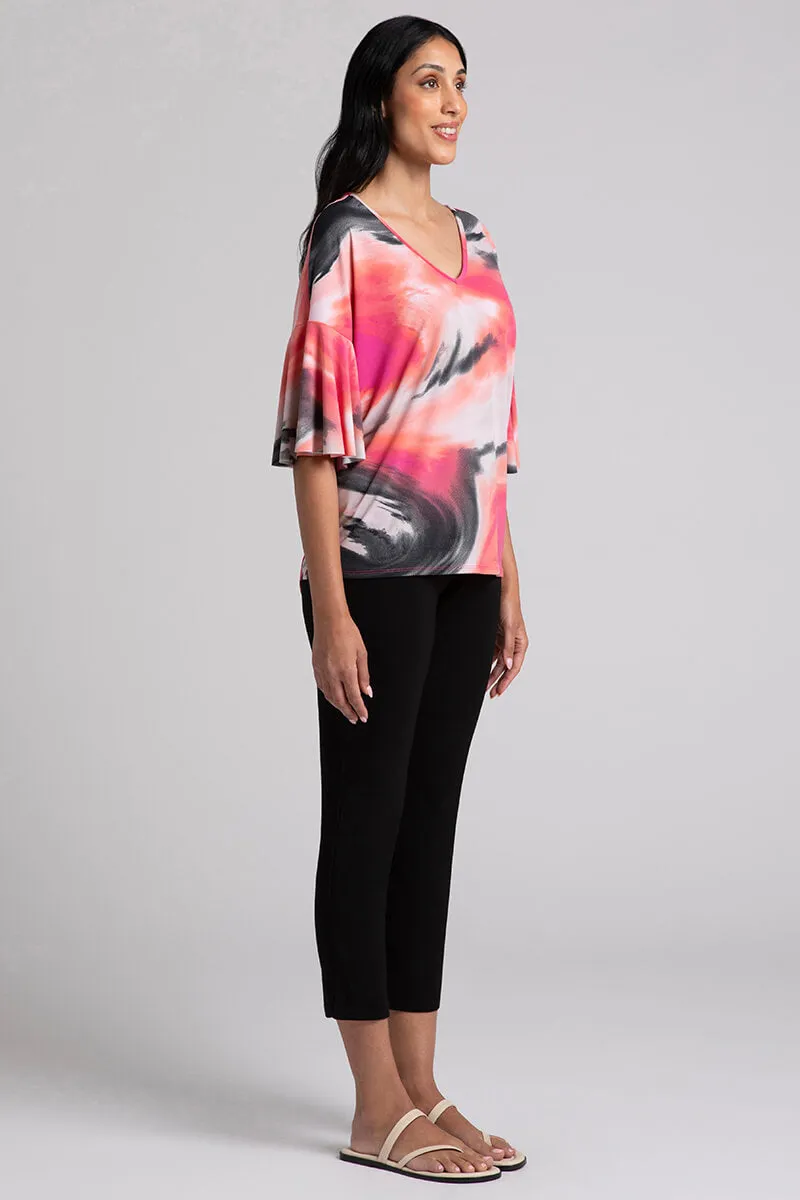 Flutter Dolman Top | Marble Print