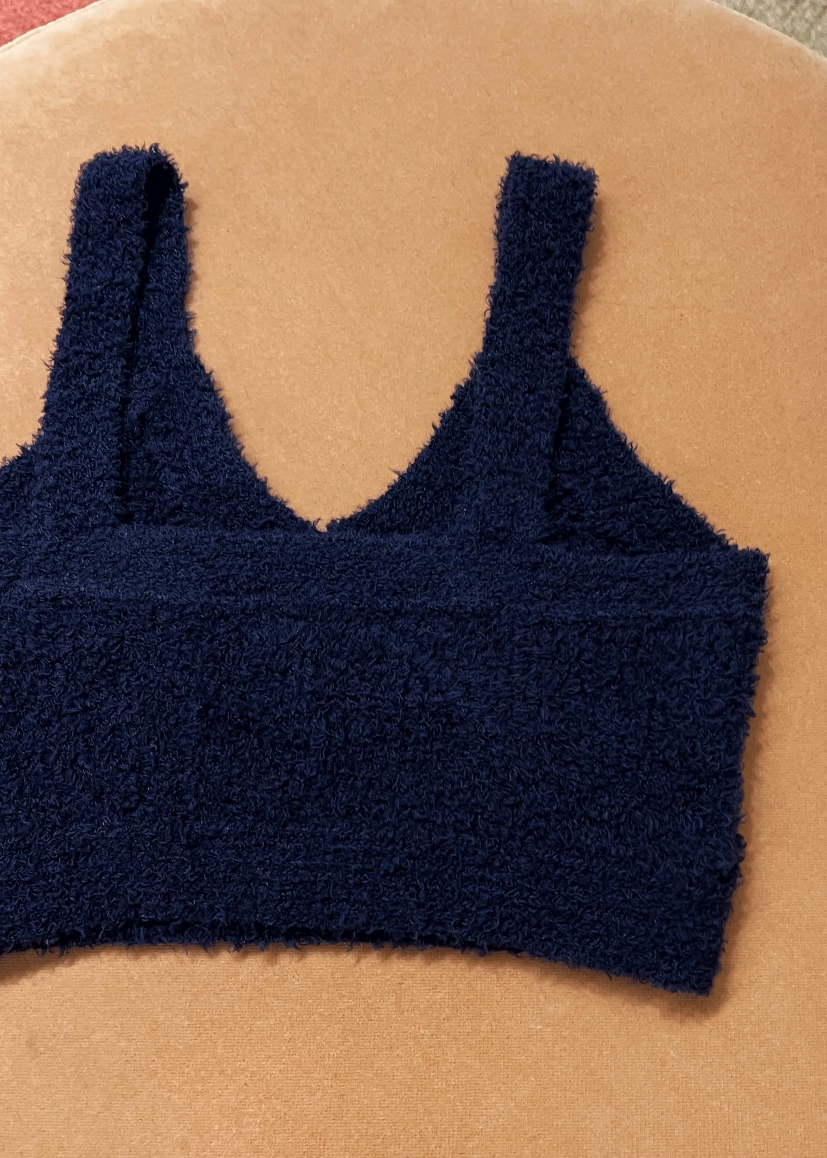 HAND KNIT LEIGH BRALETTE, NAVY