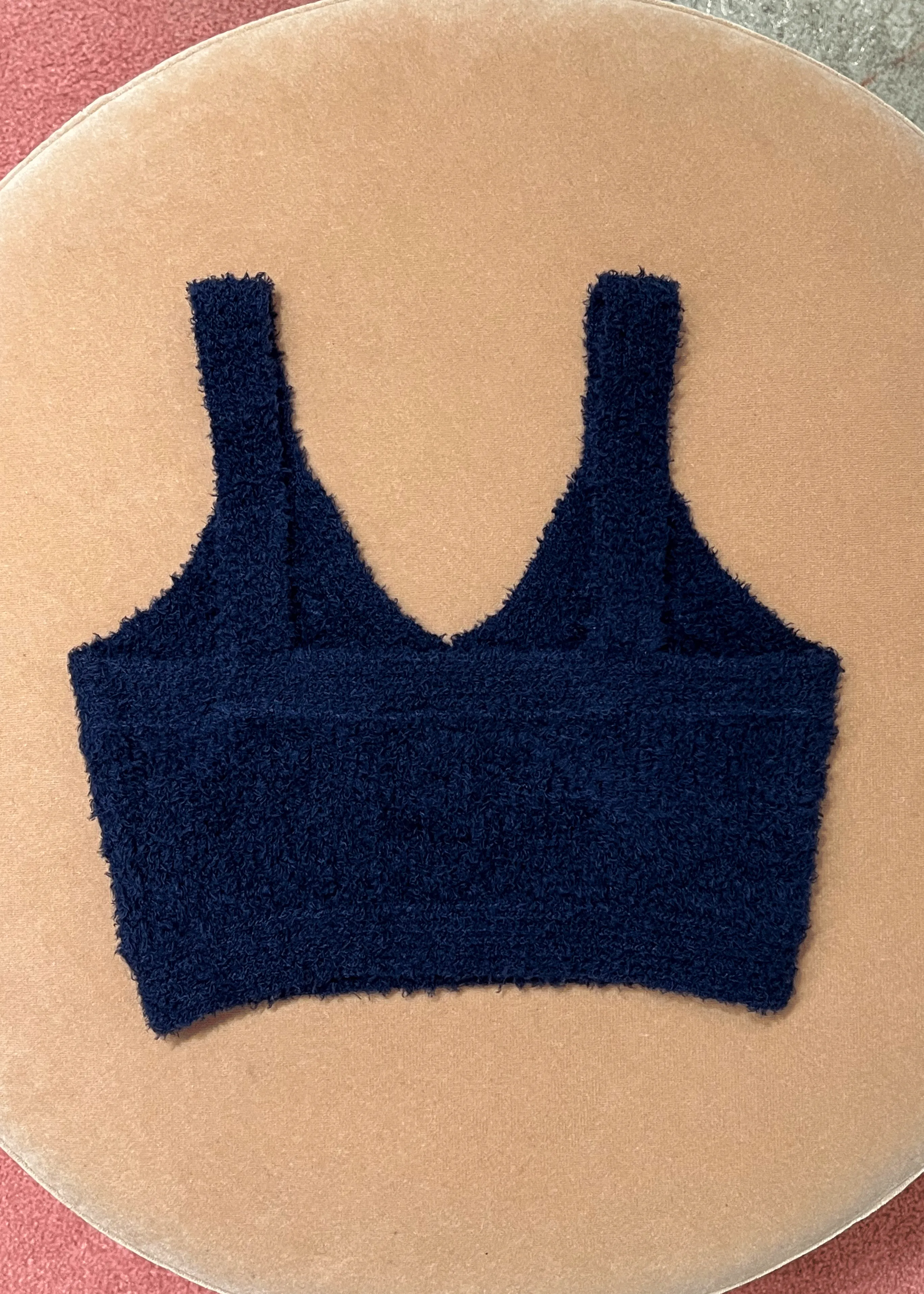 HAND KNIT LEIGH BRALETTE, NAVY