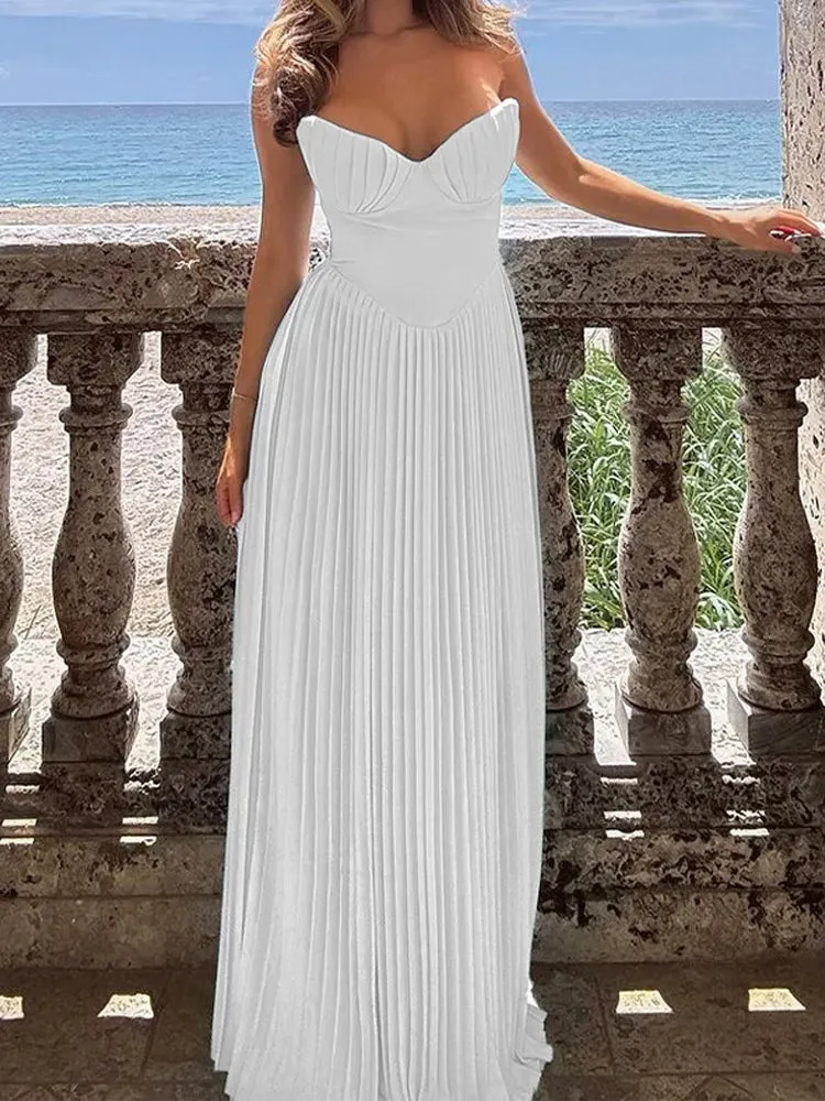 Hannah - Strapless maxi dress