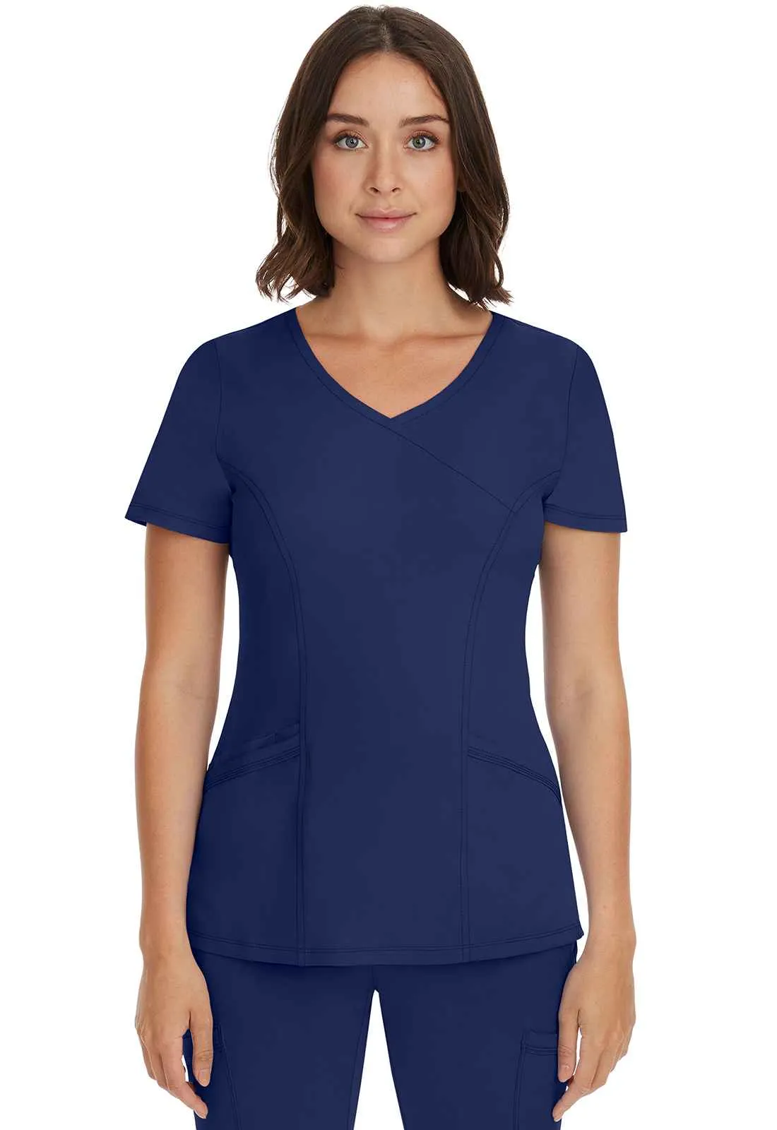 HH Works - Women's Madison Mock Wrap Solid Scrub Top