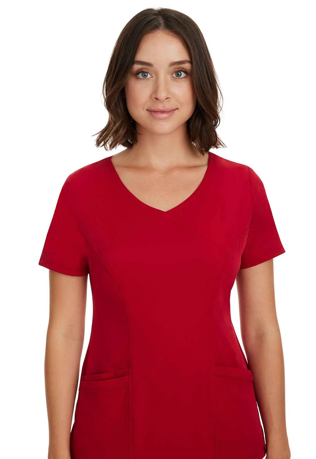 HH Works - Women's Madison Mock Wrap Solid Scrub Top