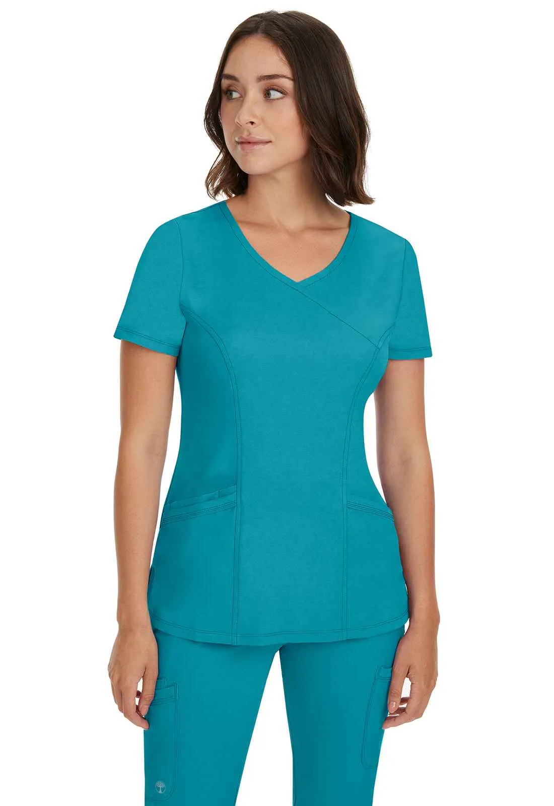 HH Works - Women's Madison Mock Wrap Solid Scrub Top