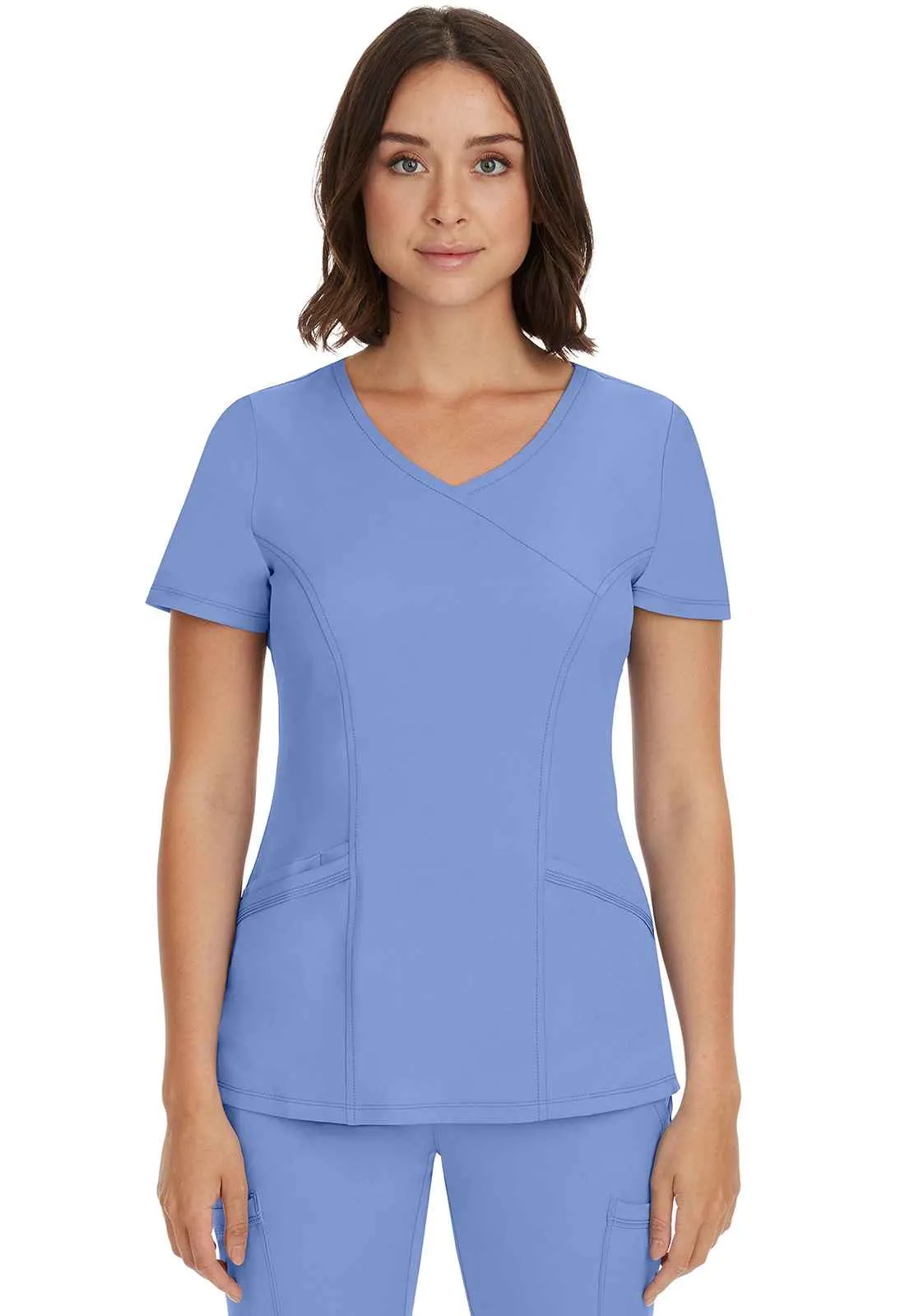 HH Works - Women's Madison Mock Wrap Solid Scrub Top